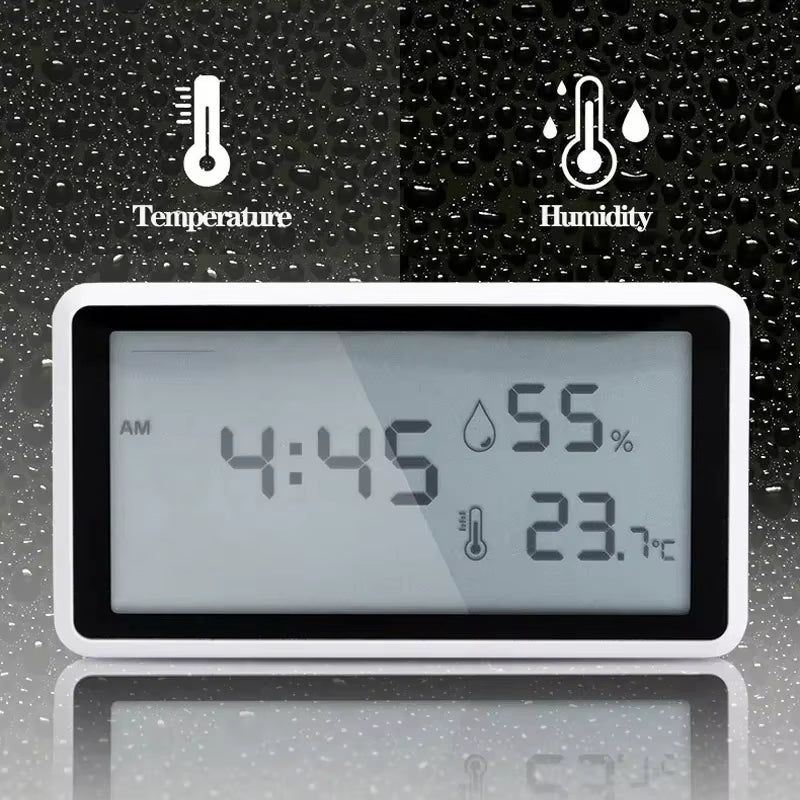 Electronic Thermometer Hygrometer Weather Station for Home Indoor High Precision with Table Clock Temperature Controller